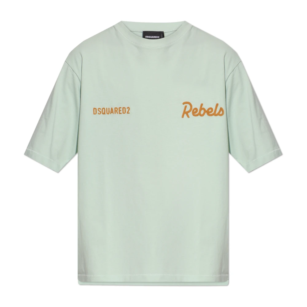 Dsquared2 Men's Green T-Shirts, S, Logo T-Shirt