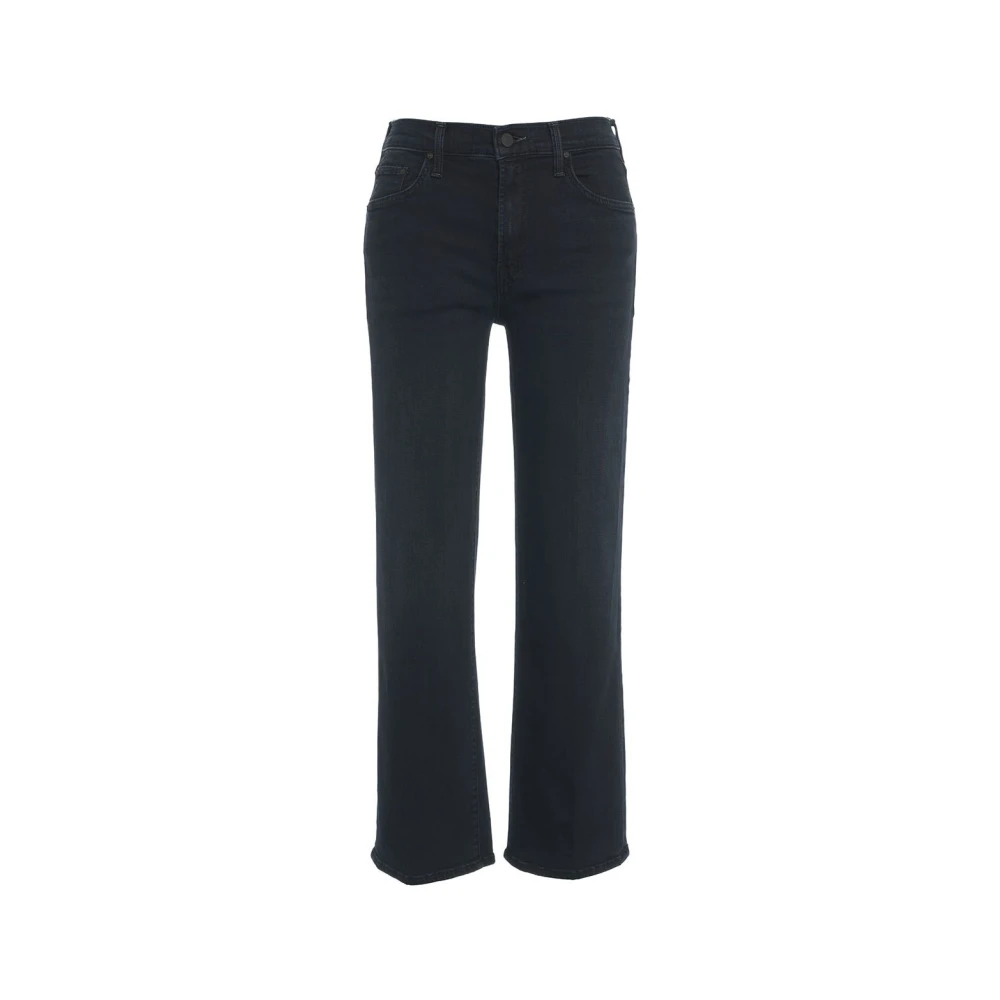 Mother Svarta Mid Rise Rambler Zip Jeans Black, Dam