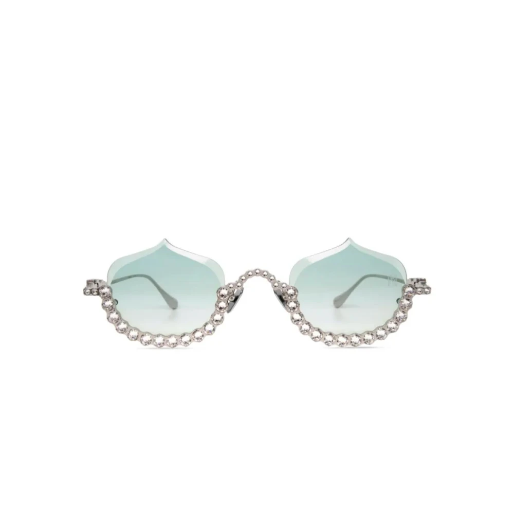 Anna Karin Karlsson Women's Gray Sunglasses, 56 Mm, Crystal Meringue White Gold Sun Sunglasses