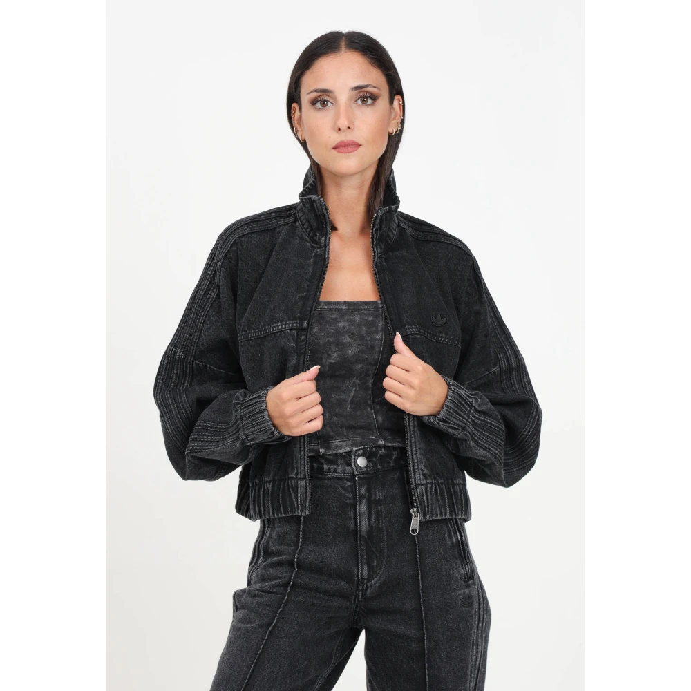 adidas Originals Zwarte Denim Jack Premium Essentials Black Dames