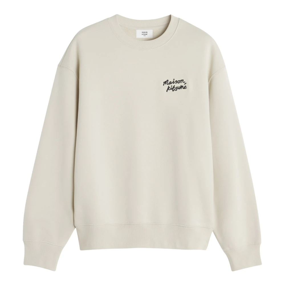 Maison Kitsuné Beige Sweatshirts, Male, Xs, Maison Kitsune' Jumpers Ivory