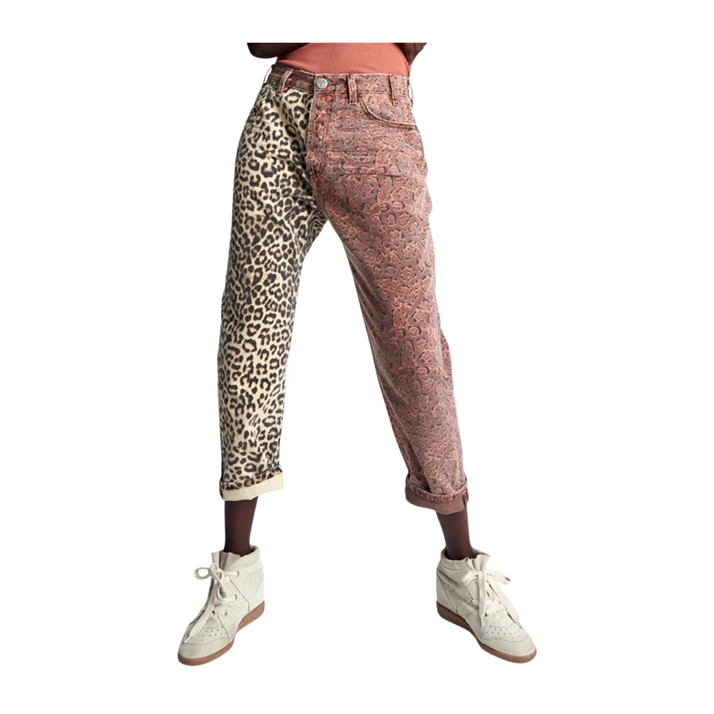 One Teaspoon Dierenprint Hoge Taille Jeans Multicolor Dames