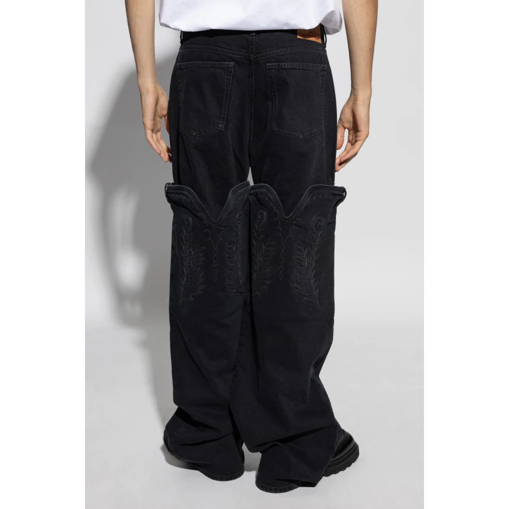 Y Project Jeans met afneembare broekspijpen Black Heren
