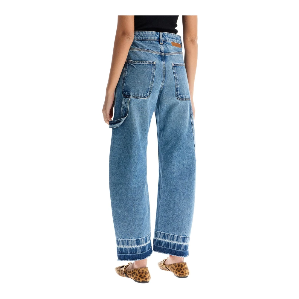 Stella Mccartney Vintage Barrel Jeans met Distressed Wassing Blue Dames