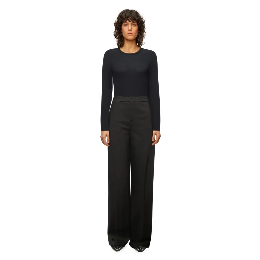 drykorn Relaxed Fit Lage kruis O-vormige broek Black Dames