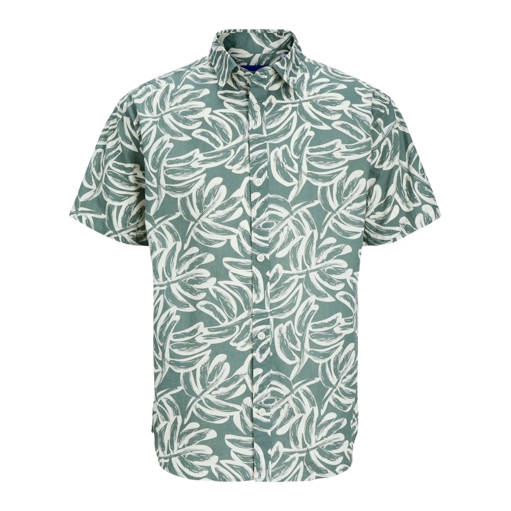 jack & jones Bloemen korte mouw overhemd Lafayette Blue Heren