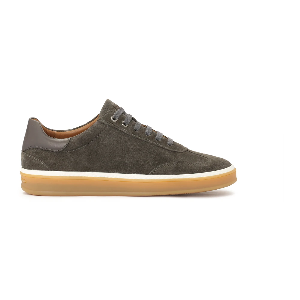 Kazar Grijze sneakers met vetersluiting bovenwerk Heren Schoenen Grijs
