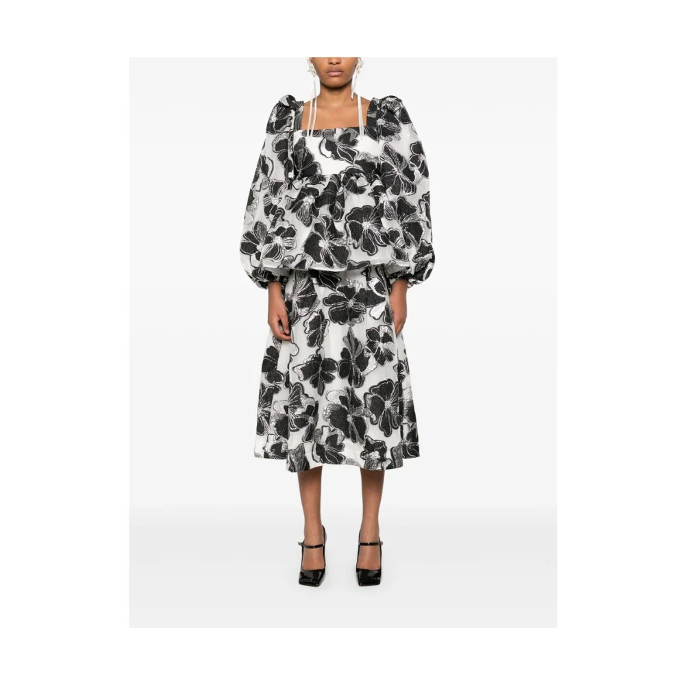 Stine Goya Witte Sweater met Elastische Manchetten Multicolor Dames