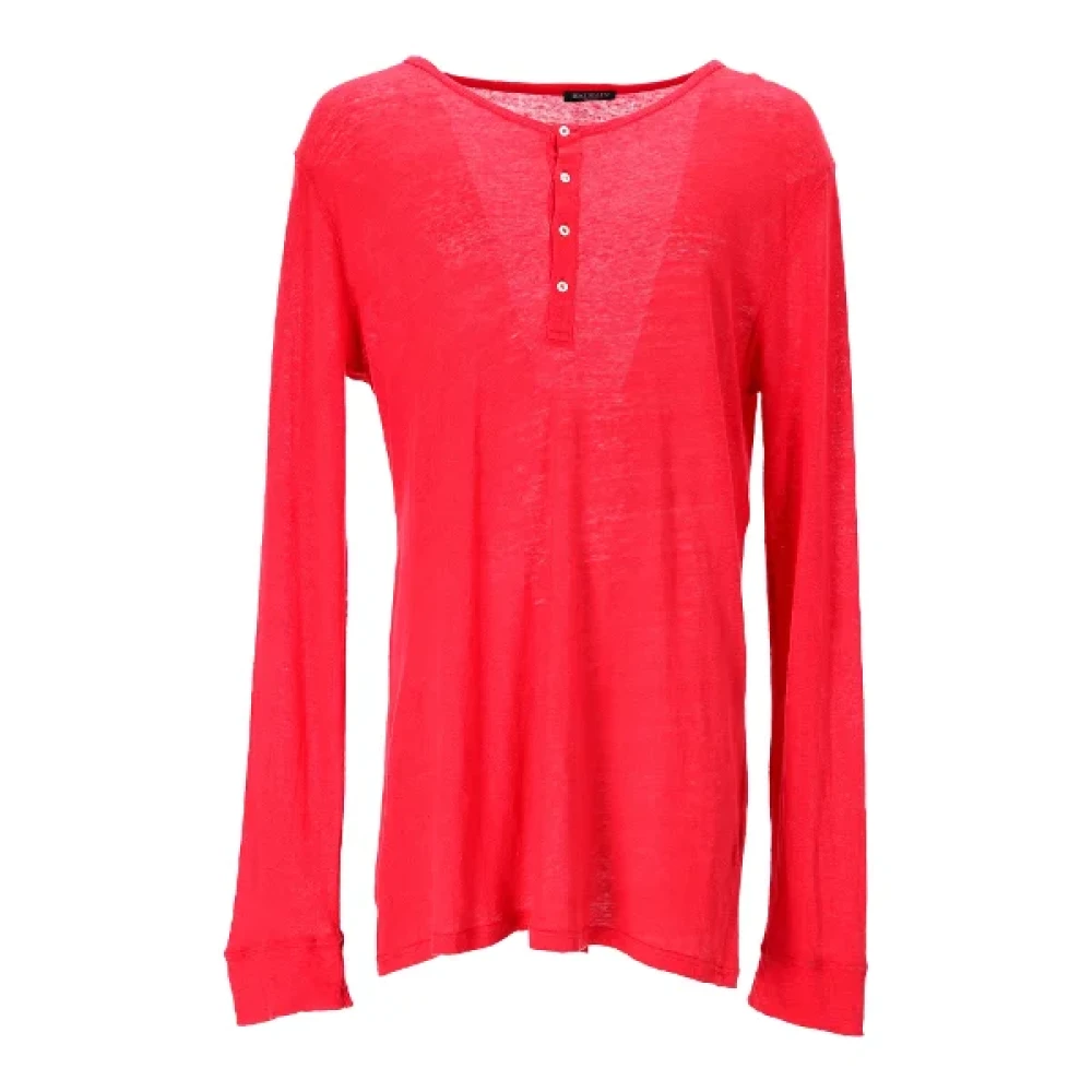 Balmain Pre-owned Fabric tops Red Dames