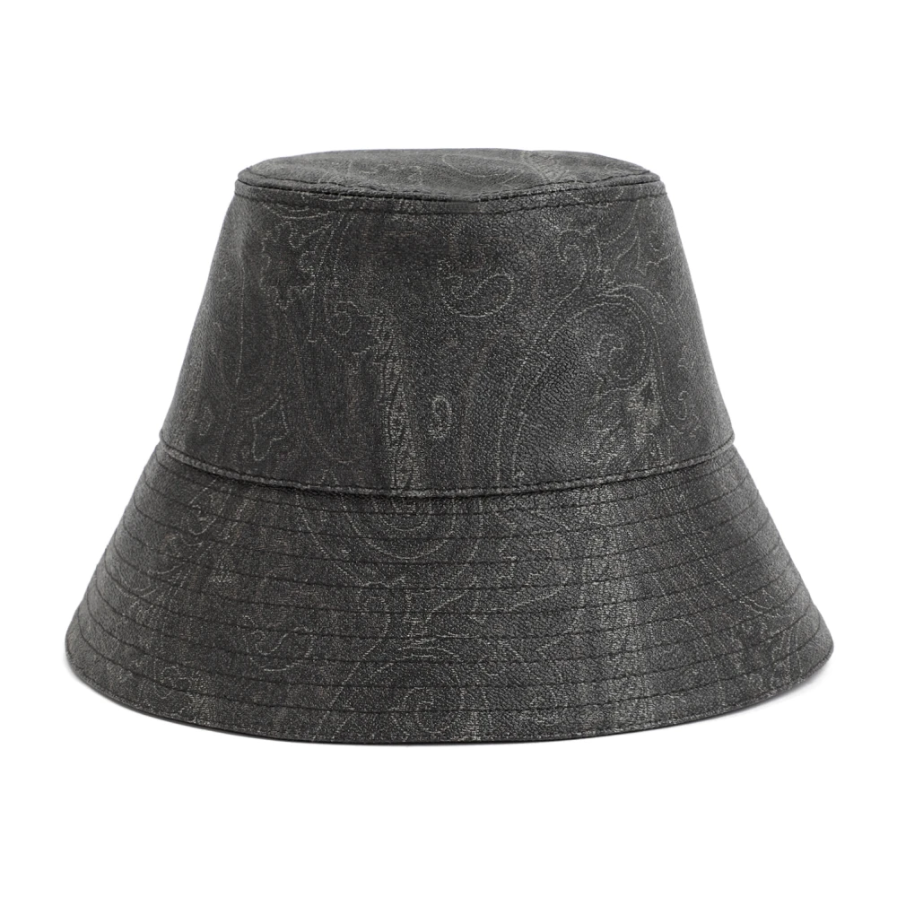 ETRO Zwarte Paisley Bucket Hat Aw23 Black Heren
