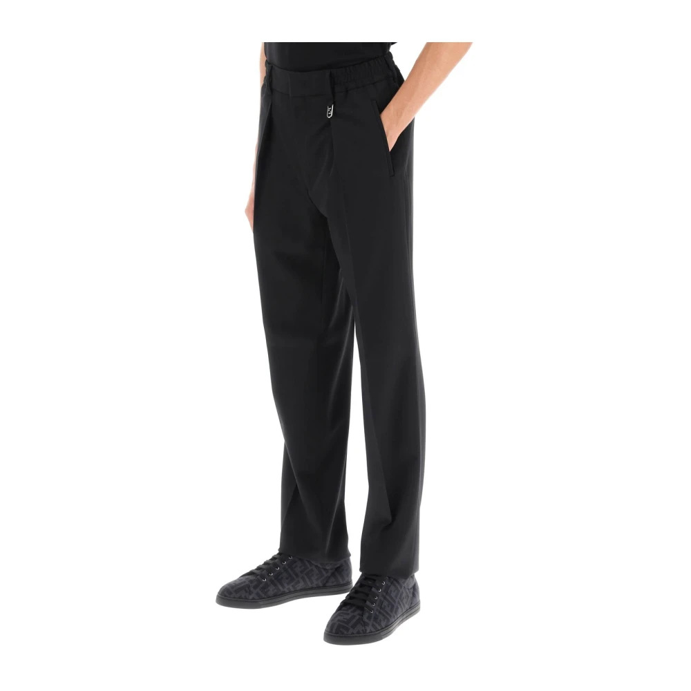 Fendi Denim Broek Black Heren