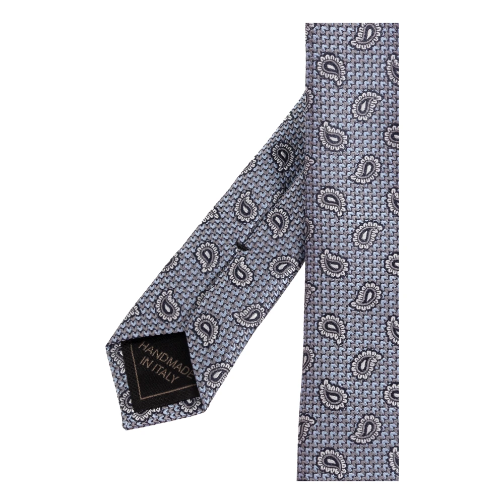 Brioni Zijden stropdas Gray Heren