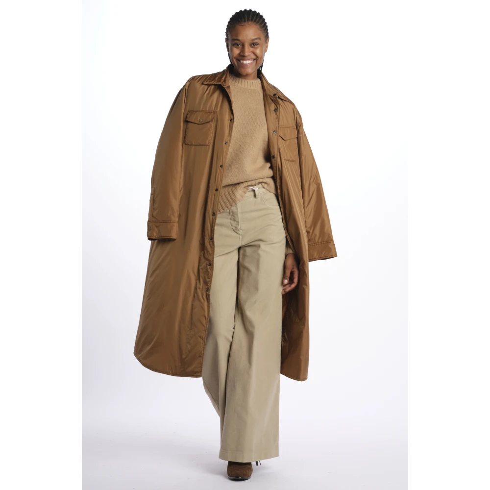 Aspesi Rondgebreide trui Brown Dames