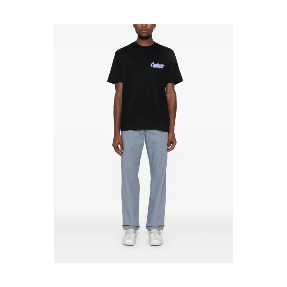 Carhartt WIP Grijze Katoenen Canvas Straight Leg Broek Gray Heren