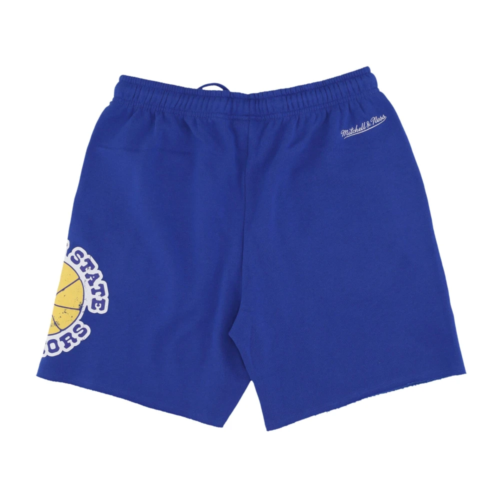 Mitchell & Ness Vintage NBA Postgame Fleece Shorts Blue Heren