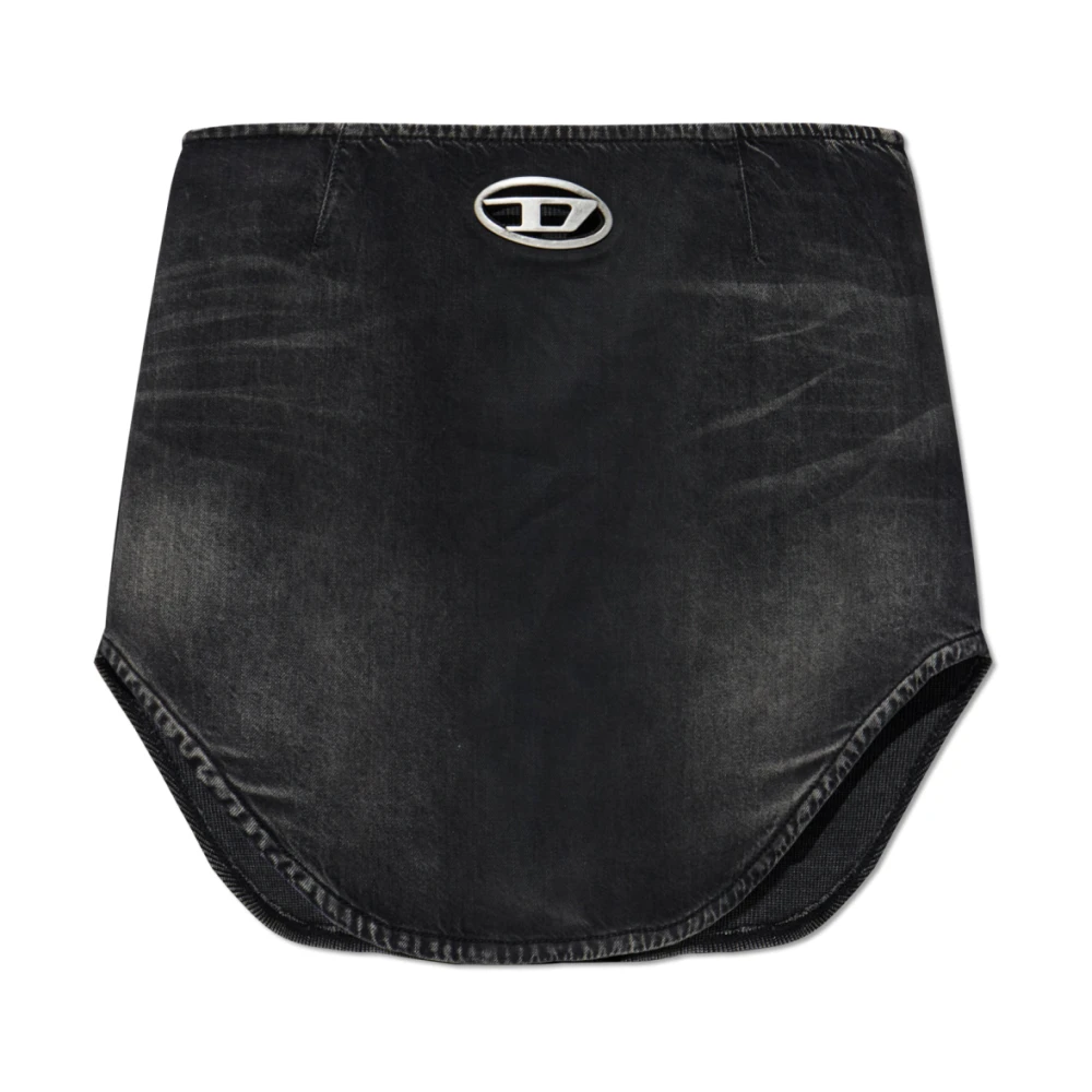 Diesel Women's Gray Short Skirts, W28, Skirt De-Vany-S
