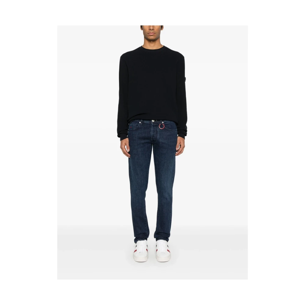 Tramarossa Indigo Blauwe Knoopsluiting Jeans Blue Heren