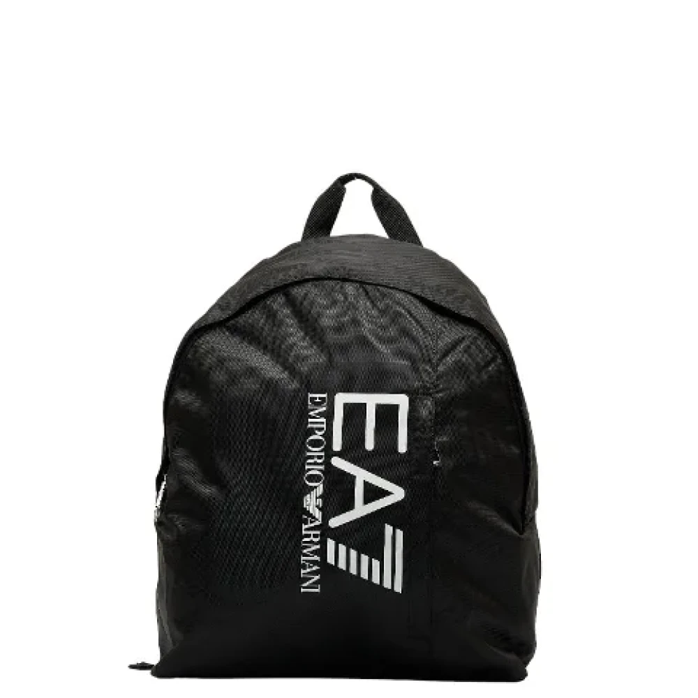 Armani Pre-owned Nylon backpacks Black Dames