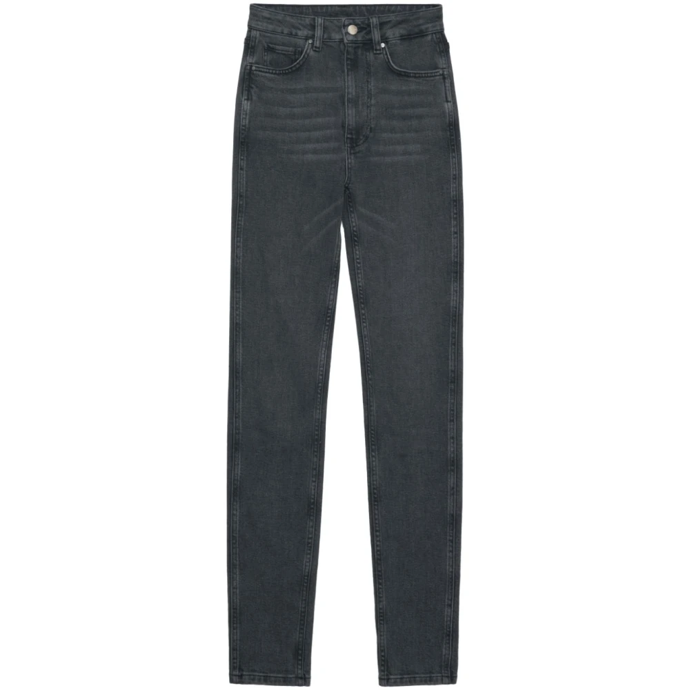 Anine Bing Hoge taille Slim Skinny Jeans Gray Dames