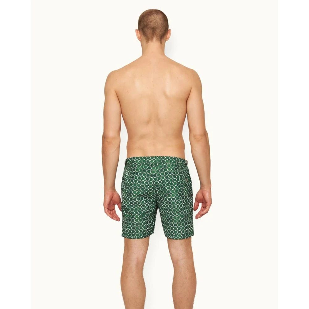 Orlebar Brown Kustgroene Geo Tegel Zwemshorts Green Heren