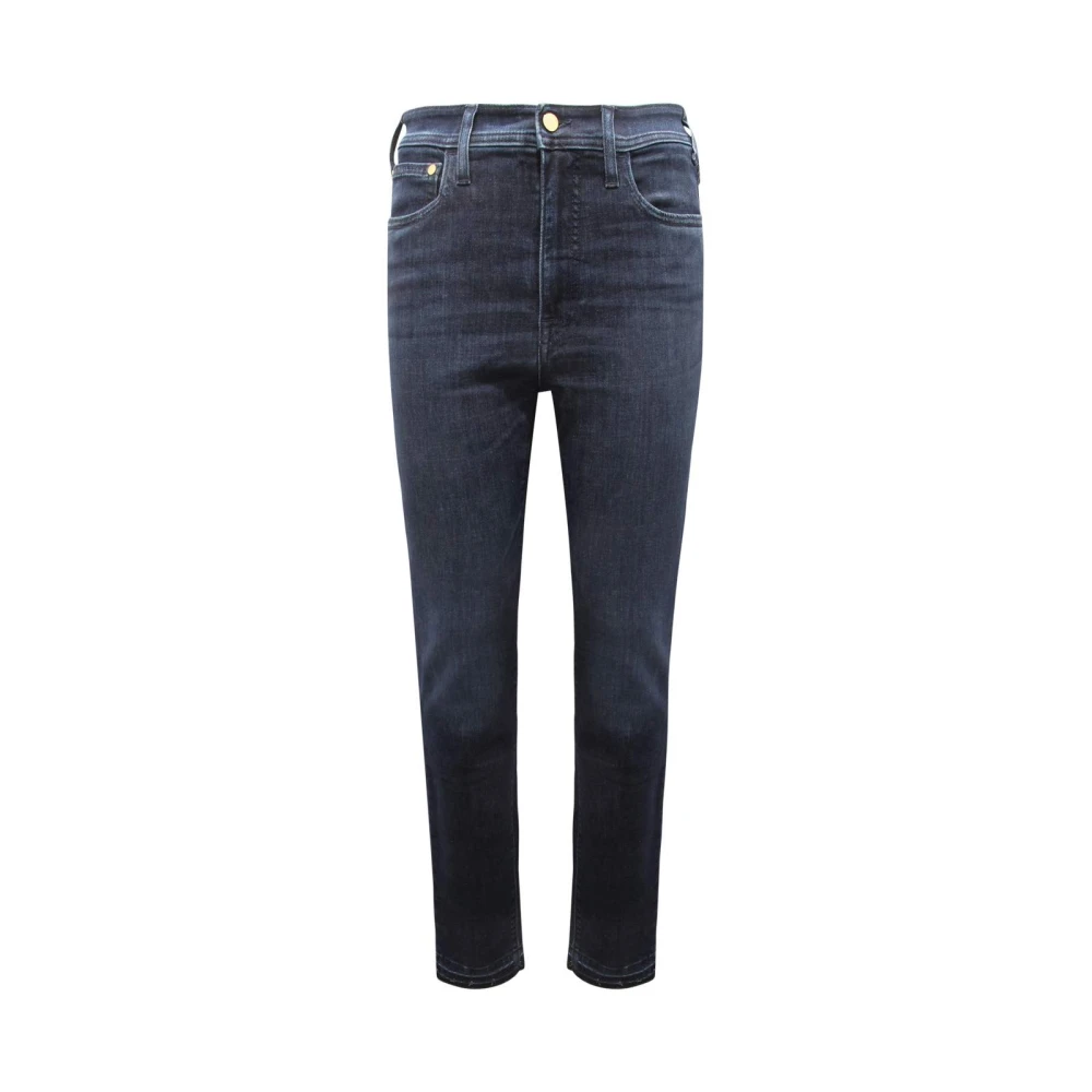Cycle Women's Blue High Waist Skinny Frayed Trousers - Slim Fit Jeans - W28 - Jeans
