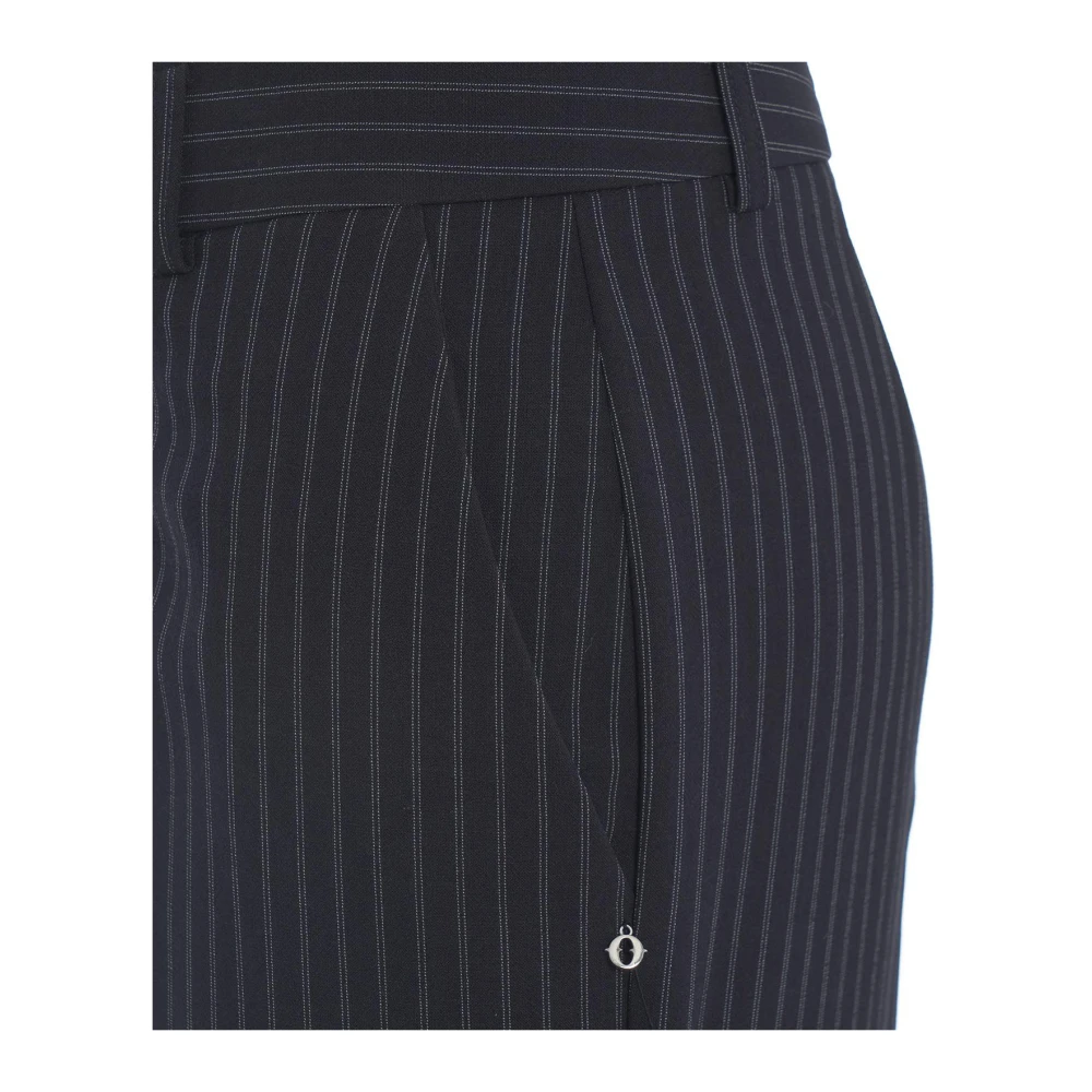 Ottod'Ame Blauwe Broek Aw24 Model Hoogte 178cm Blue Dames