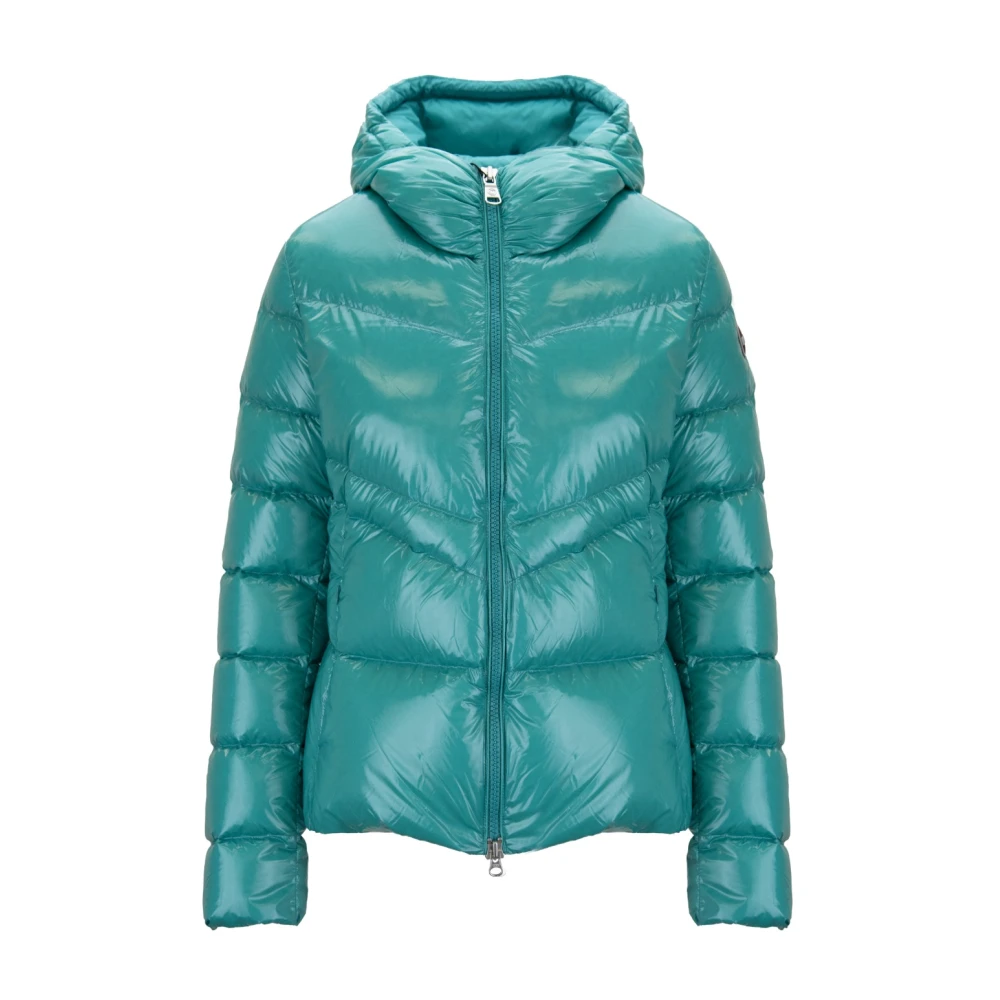 Colmar Women's Green High Collar Hooded Down Jacket - Down Jackets - M - Jackets