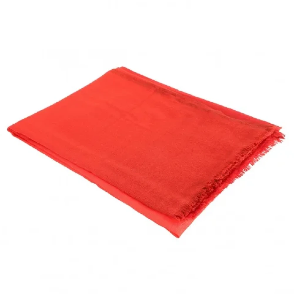 Hermès Vintage Pre-owned Cashmere scarves Red Dames