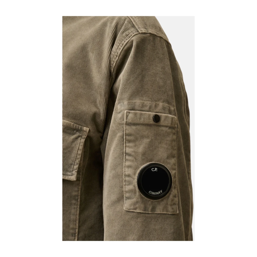 C.P. Company Grijze Corduroy Overhemd Fw24 Gray Heren