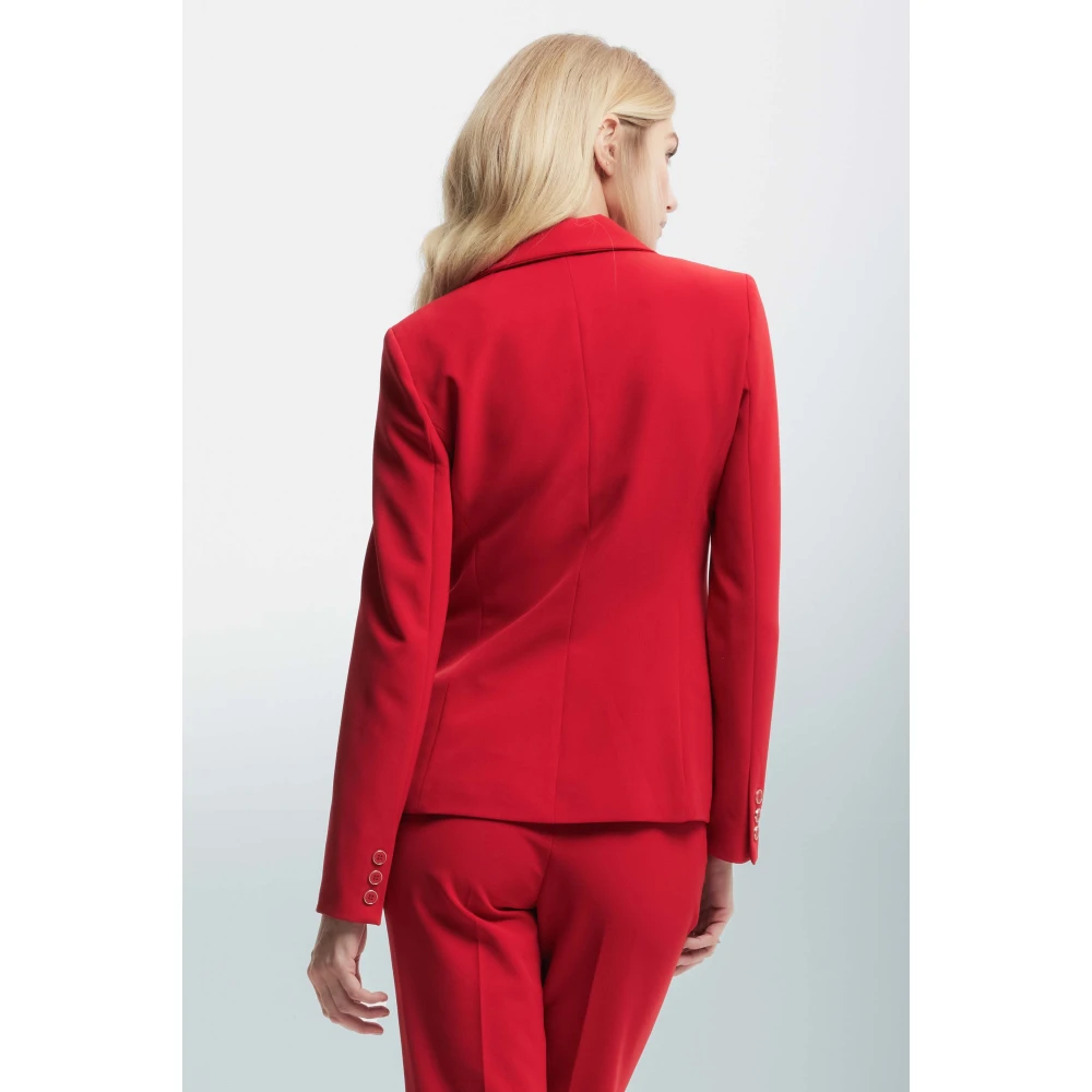 Kocca Metalen Double-breasted Jas Red Dames