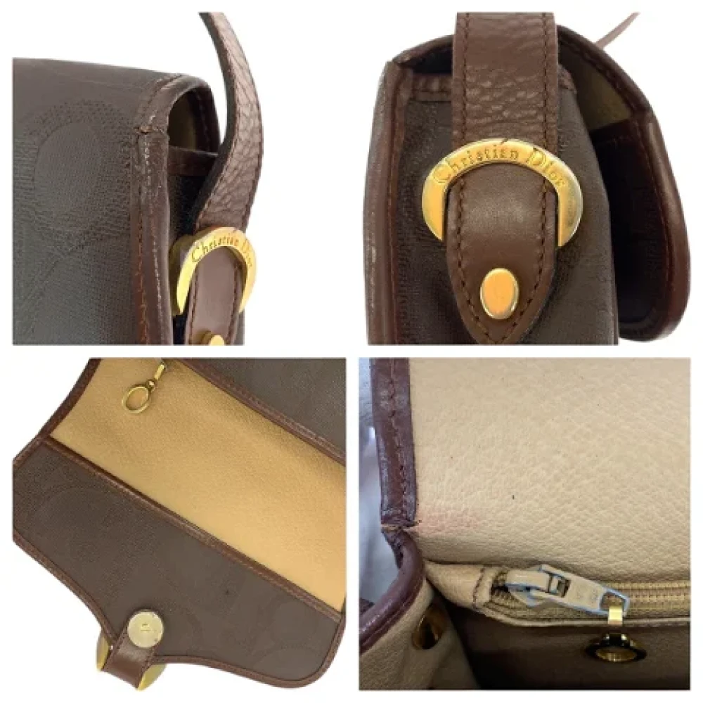 Dior Vintage Pre-owned Canvas crossbody-bags Brown Dames