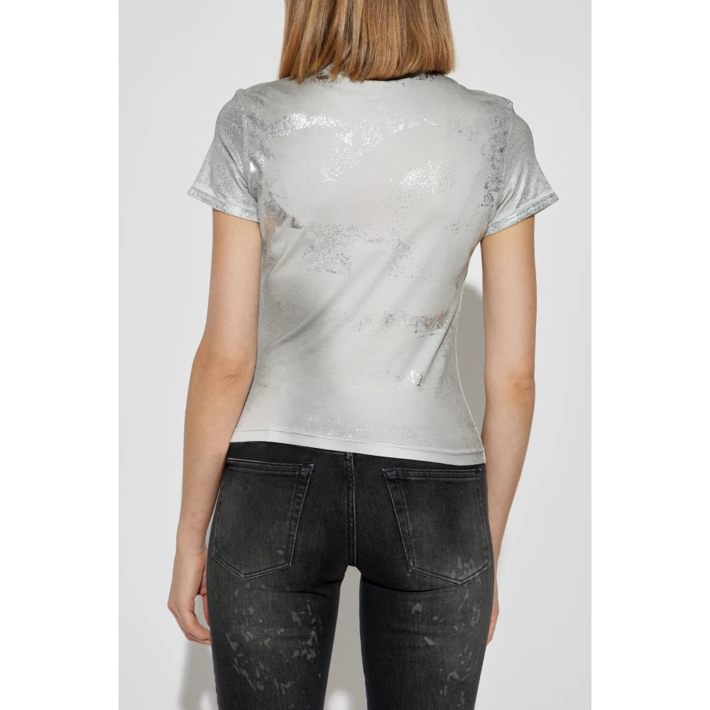 Diesel T-shirt T-Uncutie-Long-Q5 Gray Dames