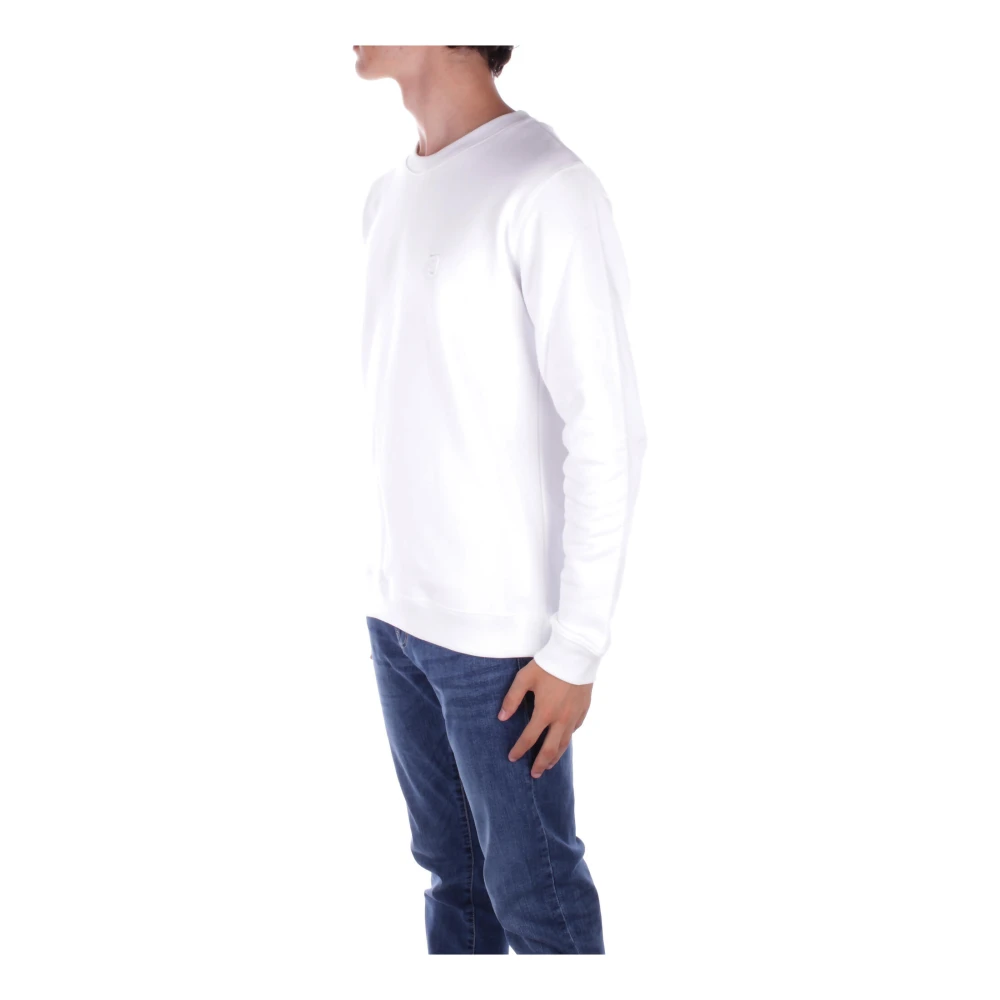 Dondup Witte Logo Zij Sweater White Heren