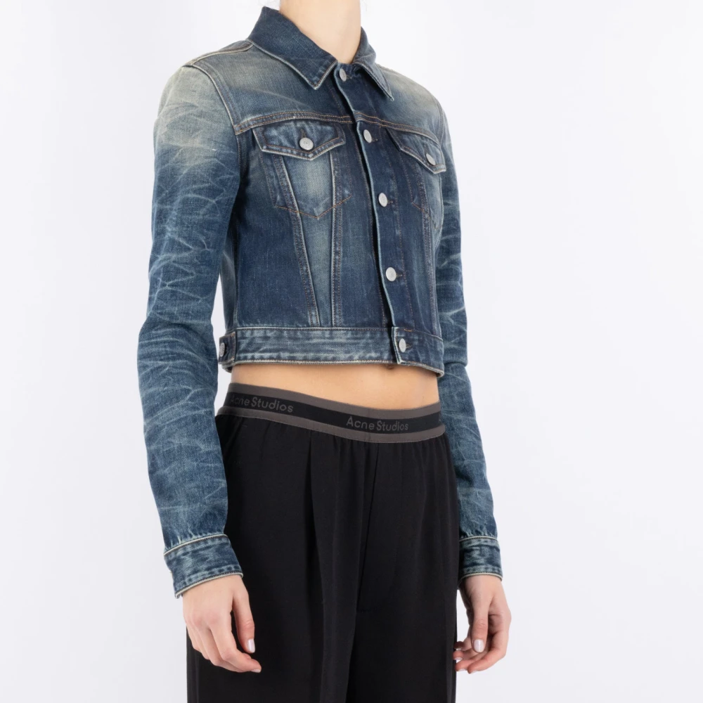 Acne Studios Blauwe Katoenen Jas Blue Dames