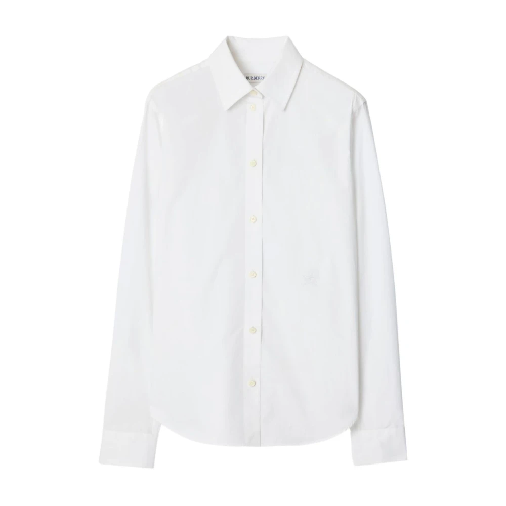 Burberry Women's White Formal Cotton Poplin Shirt