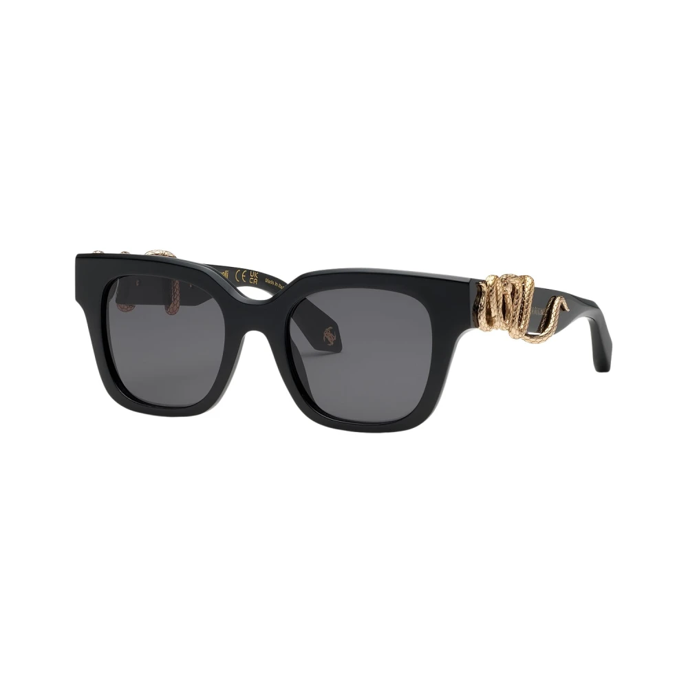 Roberto Cavalli Women's Black Sunglasses, One Size, Snake Collection Sunglasses With Unique Design