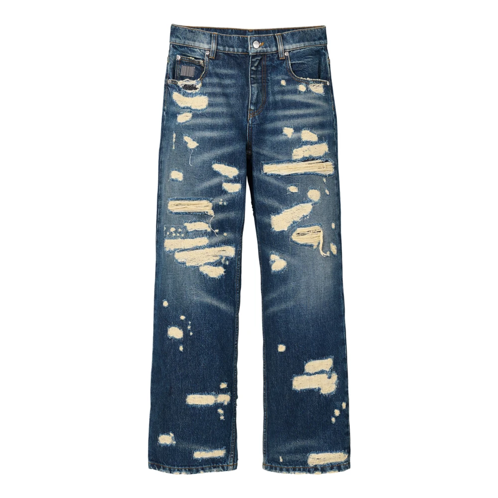 Marc Jacobs Women's Blue The Rip And Repair Straight Jean