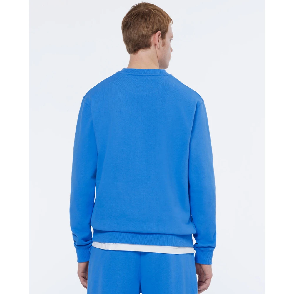 Scotch & Soda Kern Badge Logo Crew Sweatshirt Blue Heren