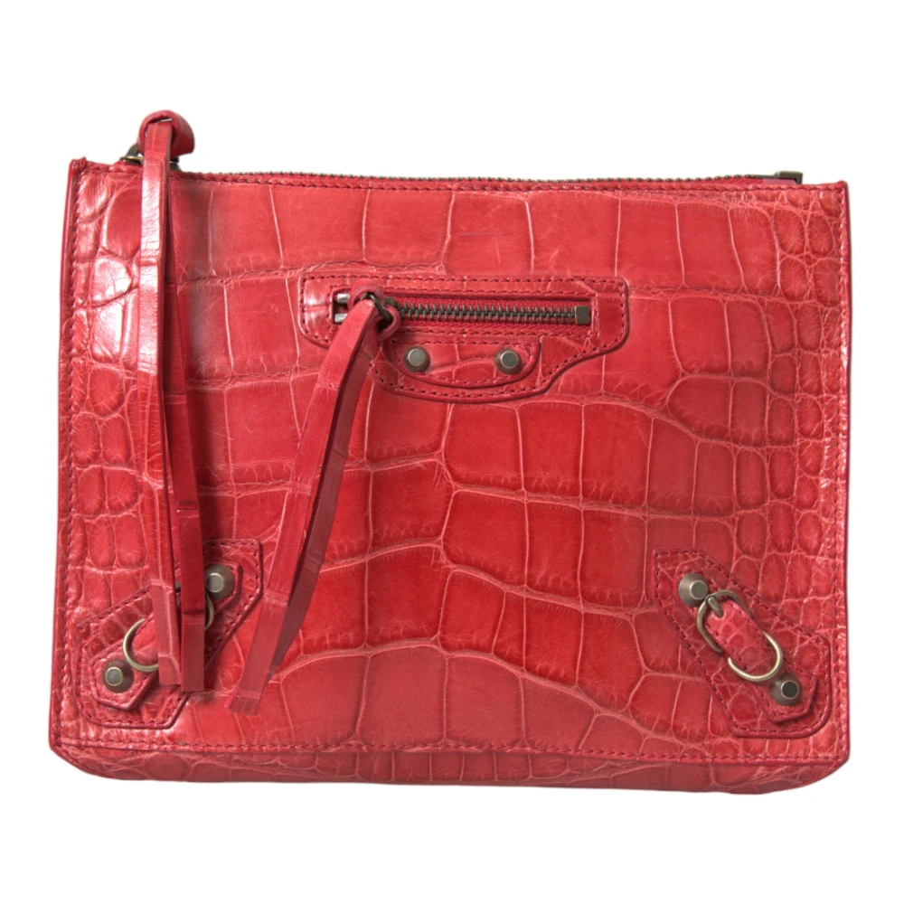 Balenciaga Women's Red Paper Postcard Pouch - Clutches - One Size - Bags