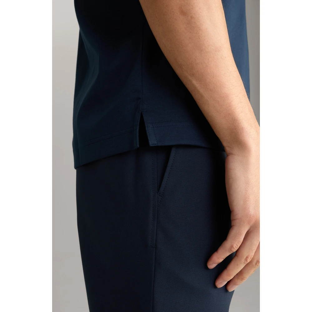 Joop! Donkerblauw Polo Shirt met Rits Blue Heren