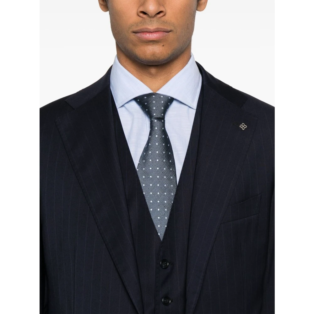 Tagliatore Jurken Blauw Blue Heren