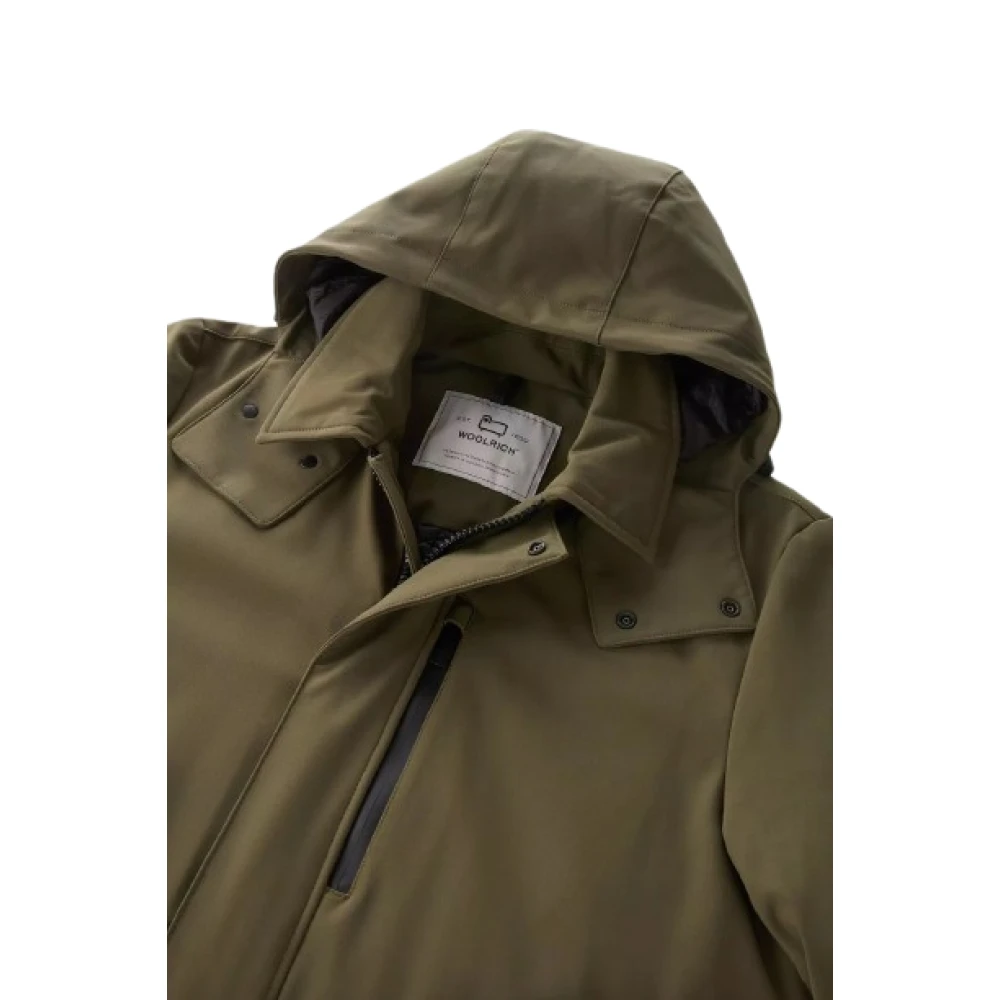 Woolrich Barrow Mac Soft Shell Coat Green Heren