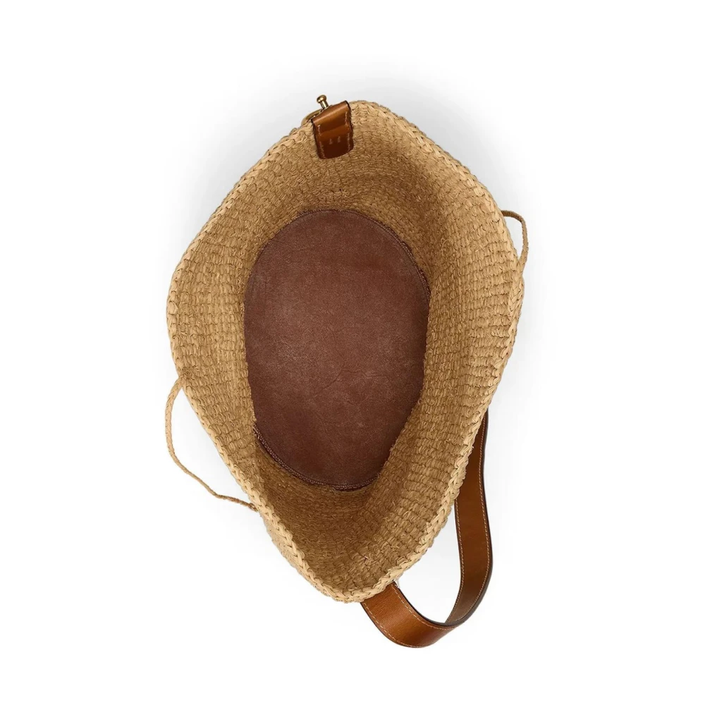Polo Ralph Lauren Natuurlijke Raffia Handtas Beige Dames