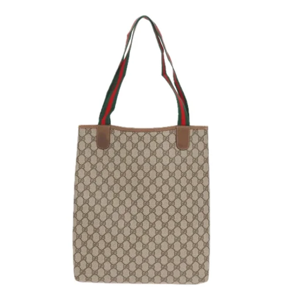 Gucci Vintage Pre-owned Leather totes Beige Dames