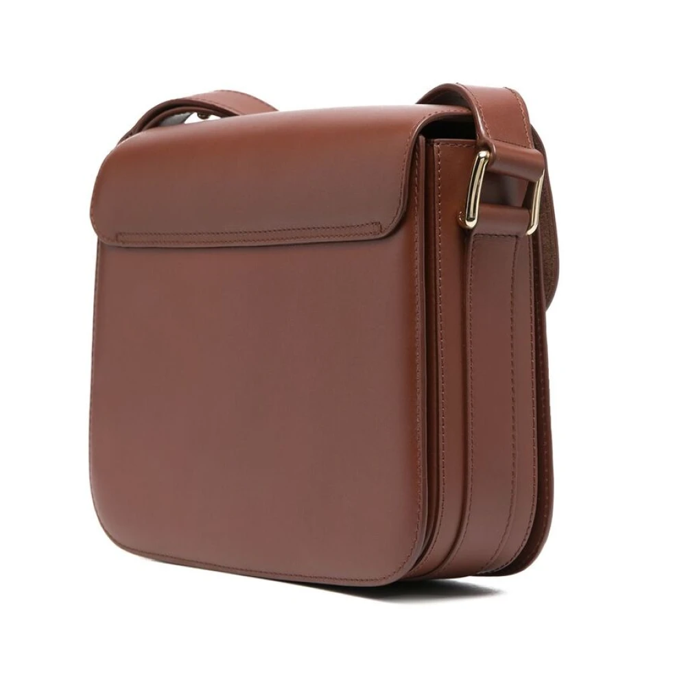 A.p.c. Noisette Bruin Kalfsleren Schoudertas Brown Heren