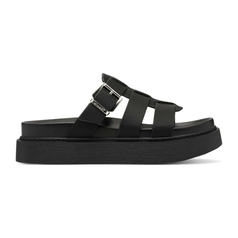 Tamaris Women's Black Sliders, 7 Uk, Flat Sandals