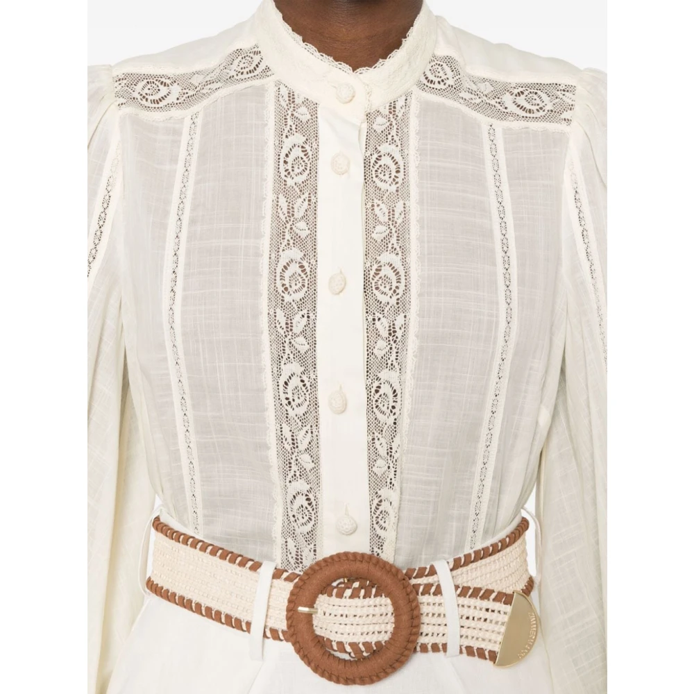 Zimmermann Trim Shirt voor Stijlvolle Look Beige Dames