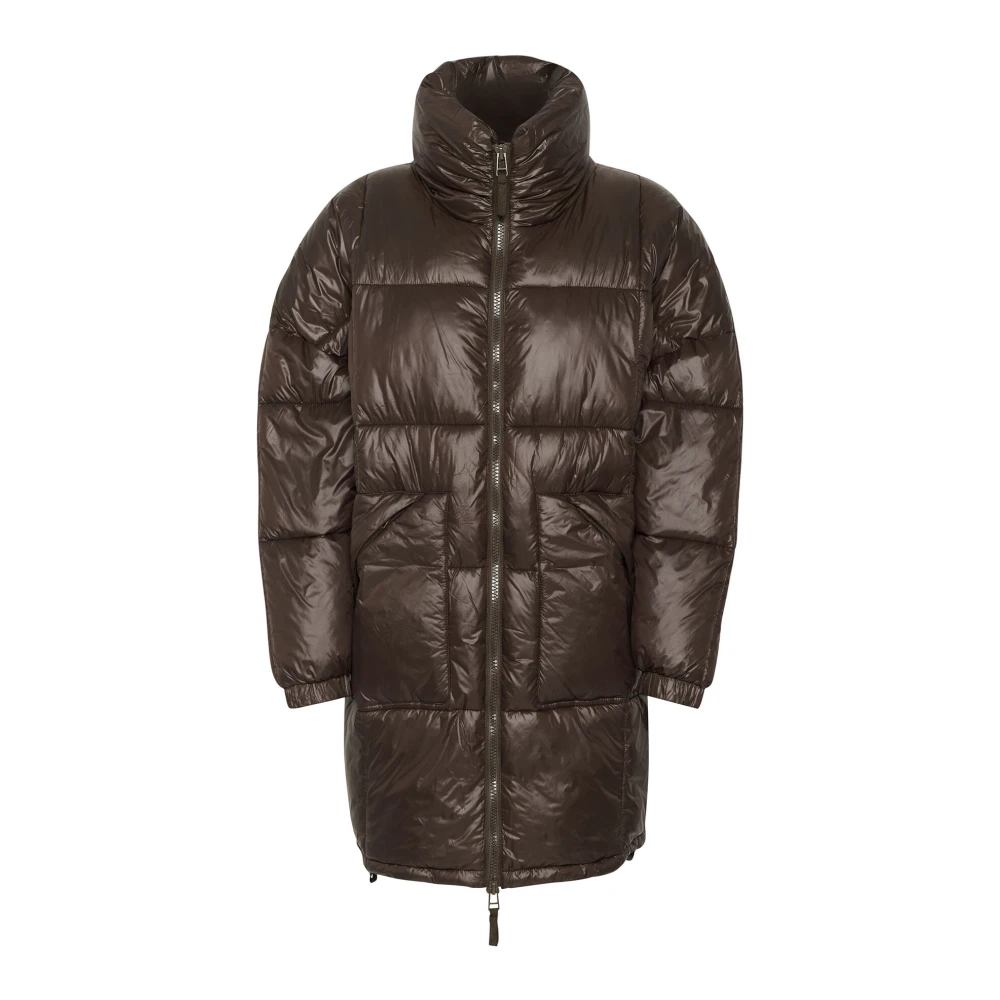 Saint Tropez Gewatteerde Jas Donker Eiken Florinesz Stijl Brown Dames
