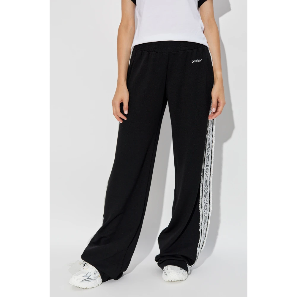 Off White Logo broek Black Dames