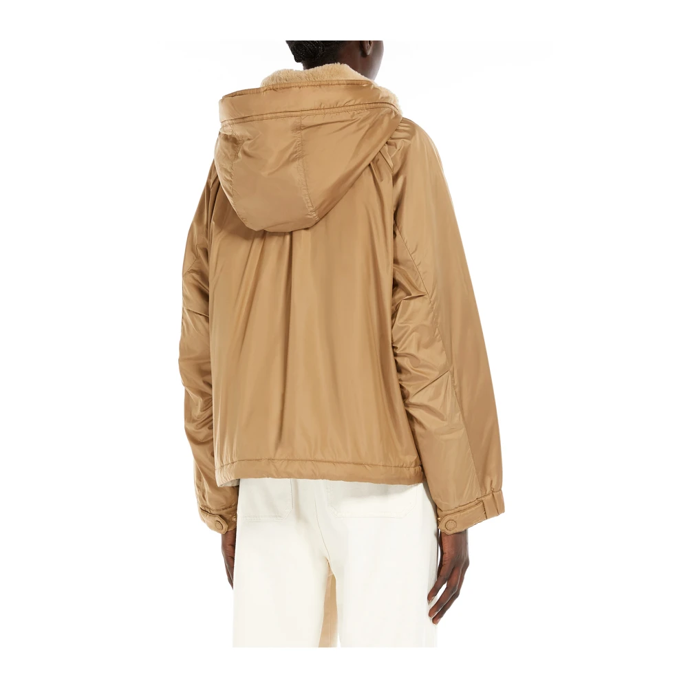 Max Mara Omkeerbare windjack Kamel-zijde mix Brown Dames